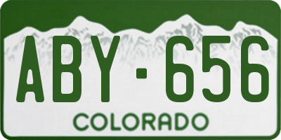 CO license plate ABY656