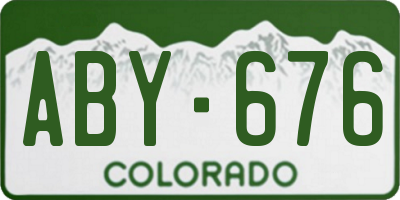 CO license plate ABY676
