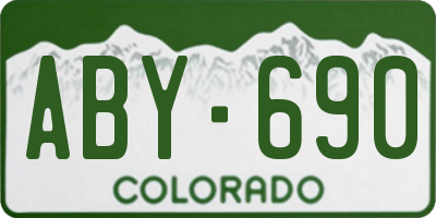 CO license plate ABY690