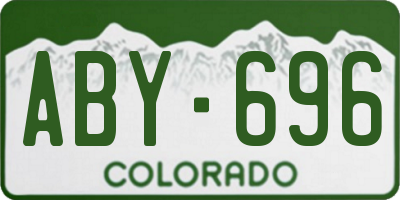CO license plate ABY696