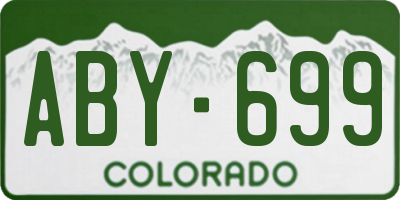 CO license plate ABY699