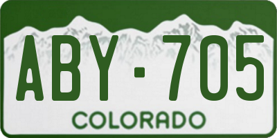 CO license plate ABY705