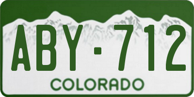 CO license plate ABY712