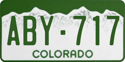 CO license plate ABY717