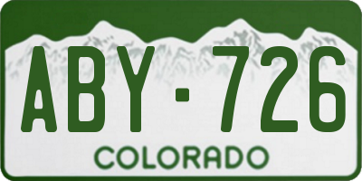 CO license plate ABY726
