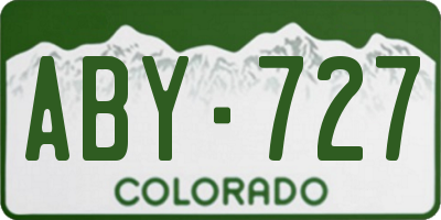 CO license plate ABY727