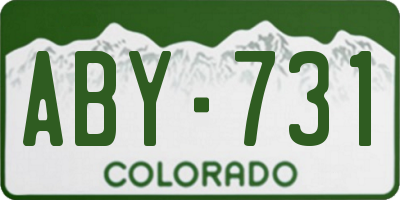CO license plate ABY731