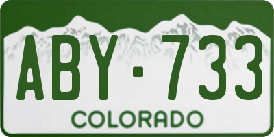 CO license plate ABY733