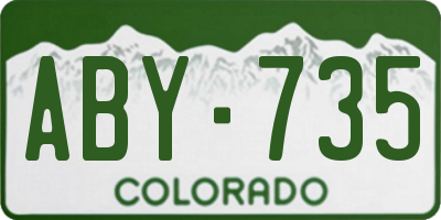CO license plate ABY735