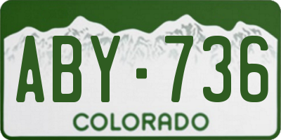 CO license plate ABY736