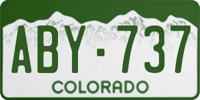 CO license plate ABY737