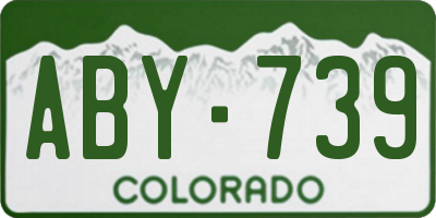 CO license plate ABY739