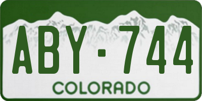 CO license plate ABY744