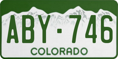 CO license plate ABY746