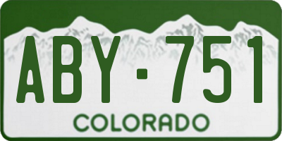 CO license plate ABY751