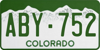 CO license plate ABY752