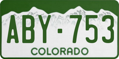 CO license plate ABY753