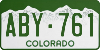 CO license plate ABY761