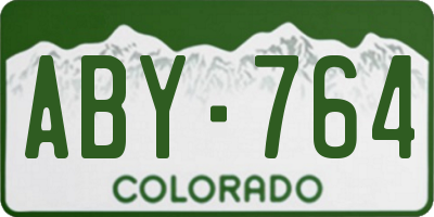 CO license plate ABY764