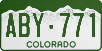 CO license plate ABY771