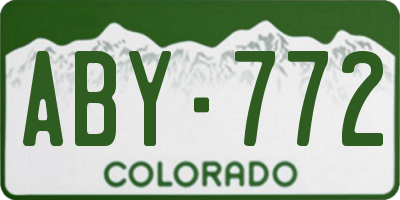 CO license plate ABY772