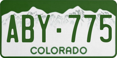 CO license plate ABY775