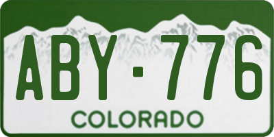 CO license plate ABY776