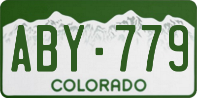 CO license plate ABY779