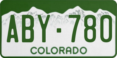 CO license plate ABY780