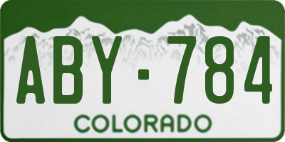 CO license plate ABY784