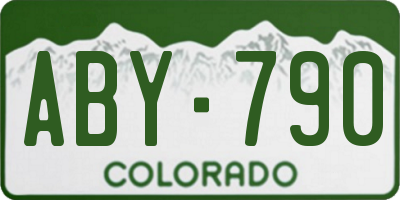CO license plate ABY790