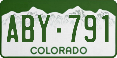 CO license plate ABY791
