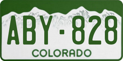 CO license plate ABY828