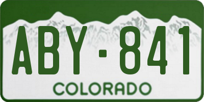CO license plate ABY841