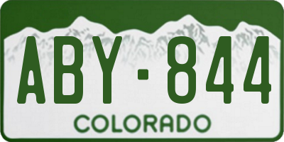 CO license plate ABY844
