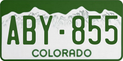 CO license plate ABY855