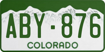 CO license plate ABY876