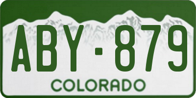 CO license plate ABY879