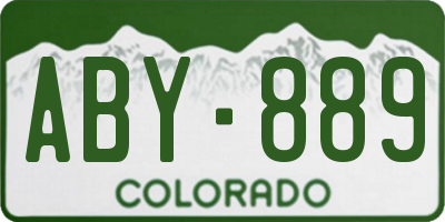 CO license plate ABY889