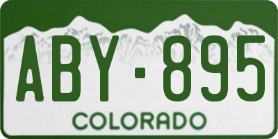CO license plate ABY895