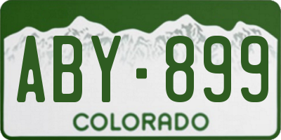 CO license plate ABY899