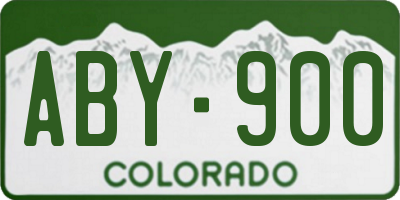 CO license plate ABY900