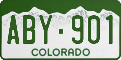 CO license plate ABY901