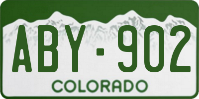 CO license plate ABY902