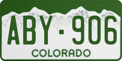 CO license plate ABY906