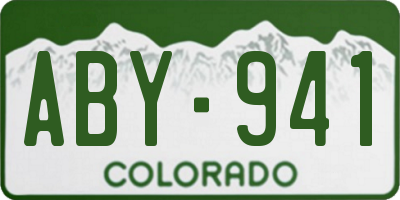 CO license plate ABY941
