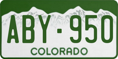 CO license plate ABY950