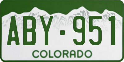 CO license plate ABY951