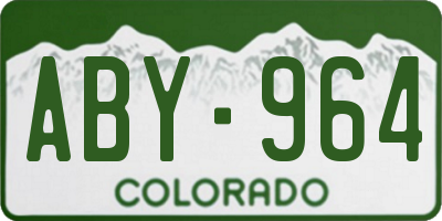 CO license plate ABY964