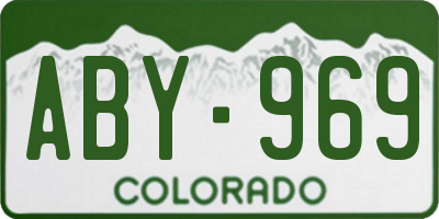 CO license plate ABY969